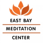 lotus flower above East Bay Meditation text