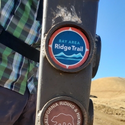 Trail signage said Bay Area Ridge Trail