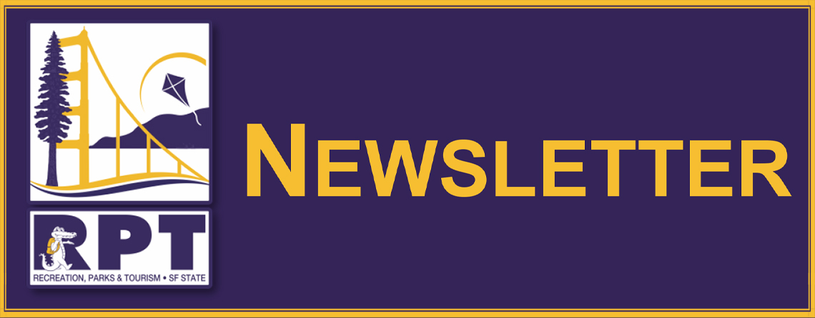 RPT logo next to the word "newsletter" on a purple background