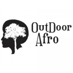 Outdoor Afro silhouette of African American with a tree outlined into afro hair
