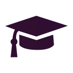 purple graduate cap